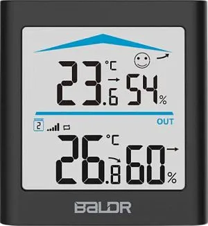 Термогигрометр цифровой BALDR B0135T2H2, изображение 1