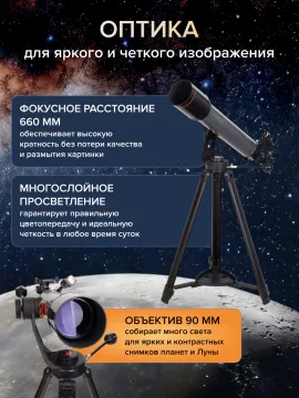 Фототелескоп Levenhuk Kelvin Nova PLUS 90/660, изображение 23