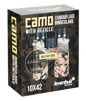 Бинокль камуфляжный Levenhuk Camo 10x42 с сеткой, изображение 14
