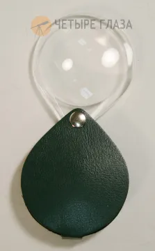 Лупа складная двояковыпуклая Eschenbach Classic 3,5x, 60 мм, темно-зеленый чехол, изображение 5