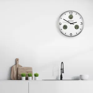 Часы настенные Bresser MyTime io NX Thermo/Hygro, 30 см, белые, изображение 4