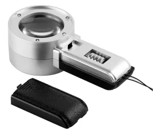 Лупа Kromatech ручная круглая 30х, 40 мм, с подсветкой, ультрафиолет (3 LED) TH-5018, изображение 3